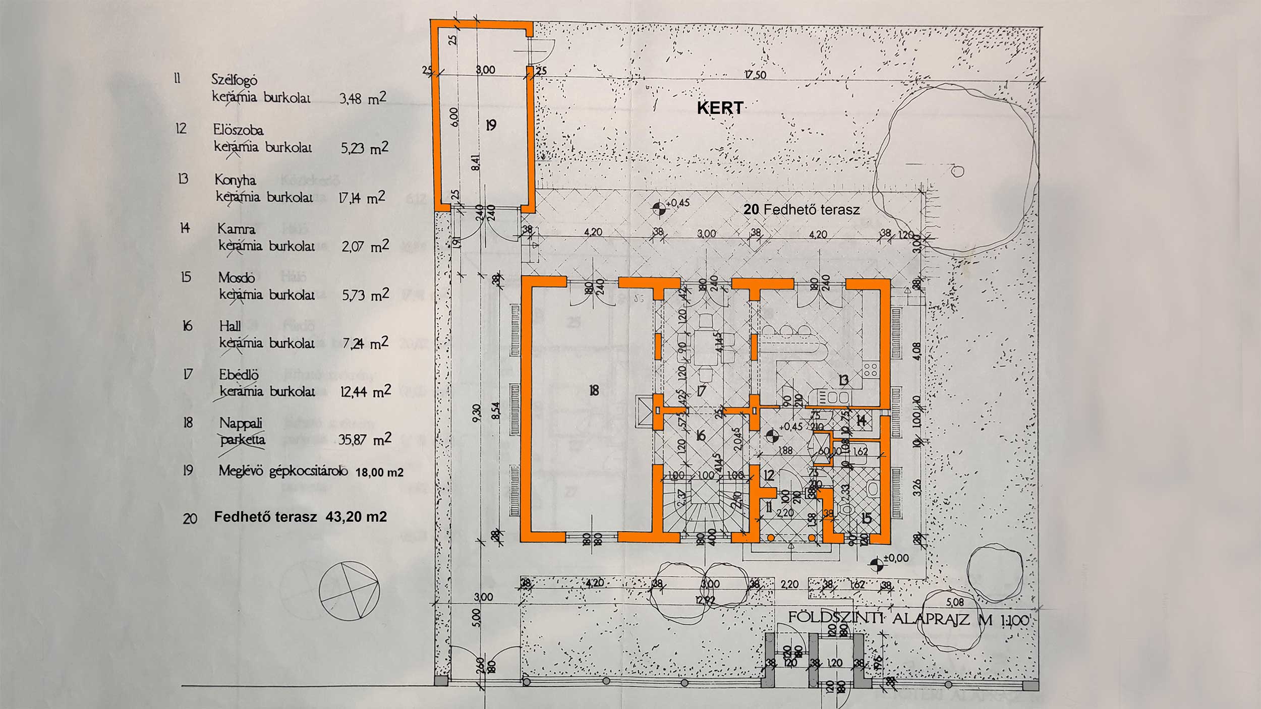 A képen, a földszinti alaprajz látható
